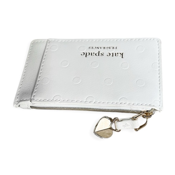 New Kate Spade Fragrance White Polka Dot I.D. Card Holder - Picture 4 of 7